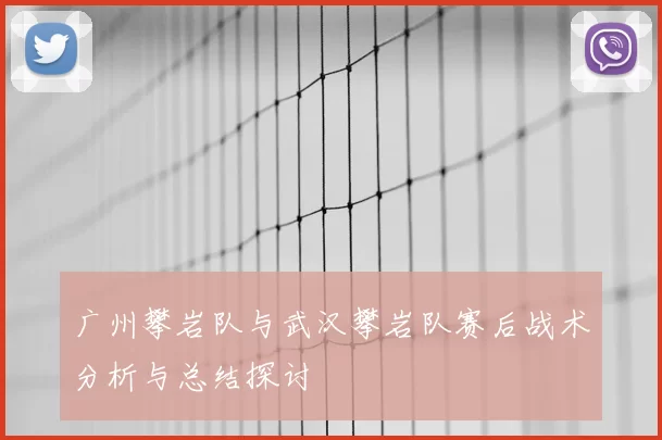 广州攀岩队与武汉攀岩队赛后战术分析与总结探讨
