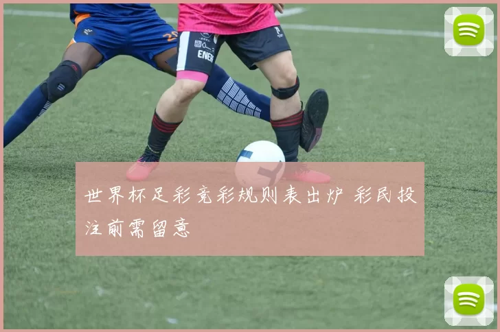 世界杯足彩竞彩规则表出炉 彩民投注前需留意